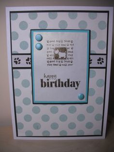 doggy birthday card,